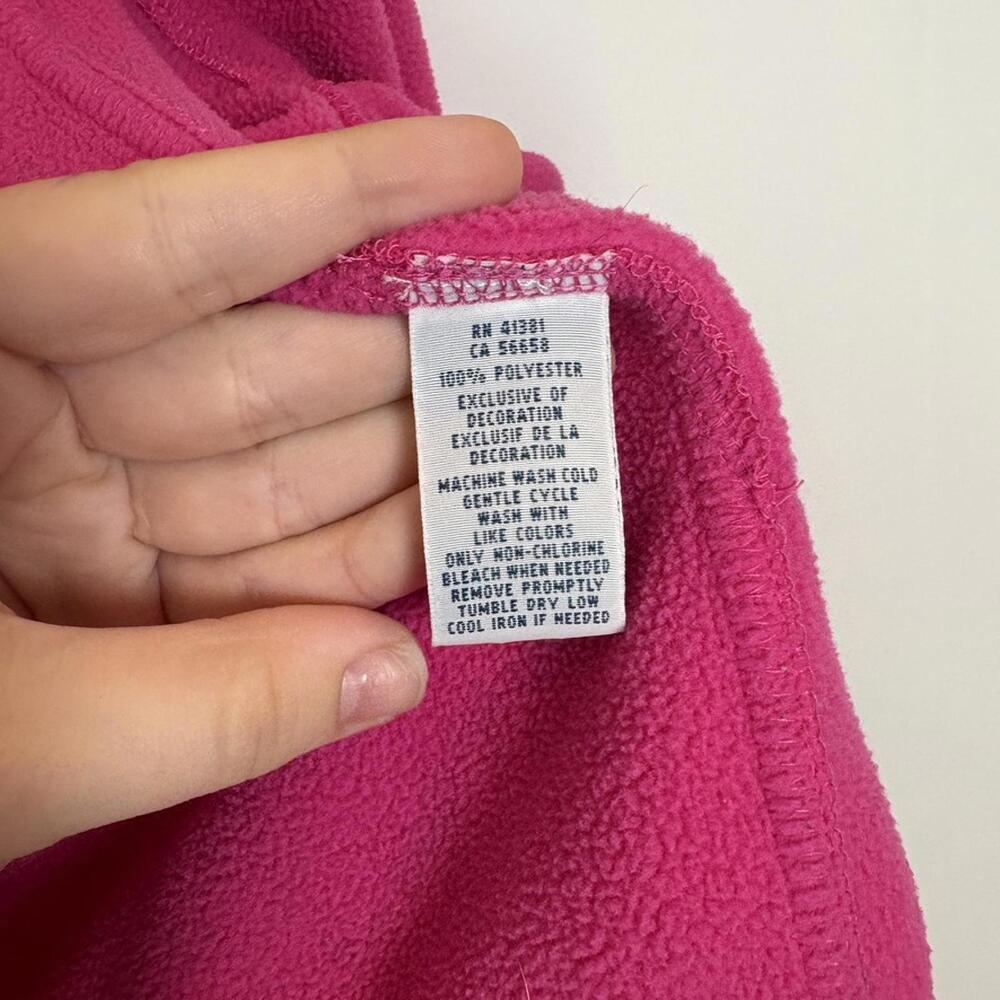 Polo Golf Ralph Lauren Bright Barbie Pink Fleece Preppy Spring Full Zip Vest - Picture 6 of 6